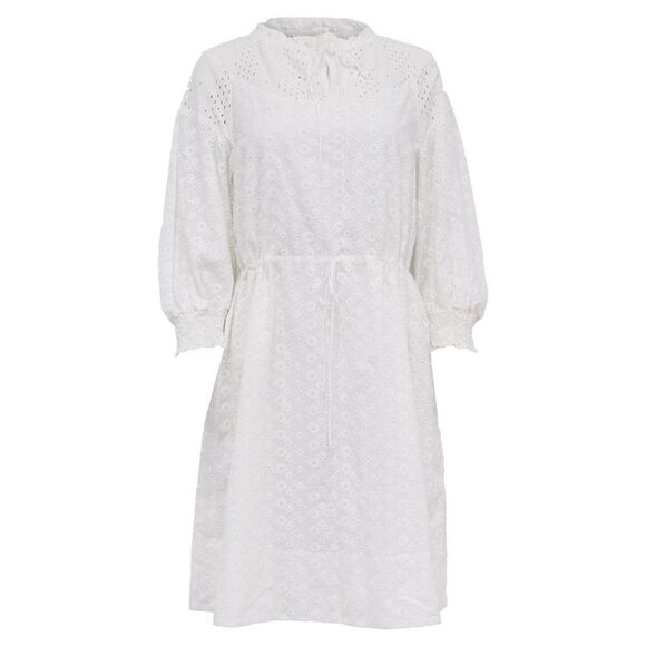 See By Chloé Drawstring Mini Dress in White Cotton